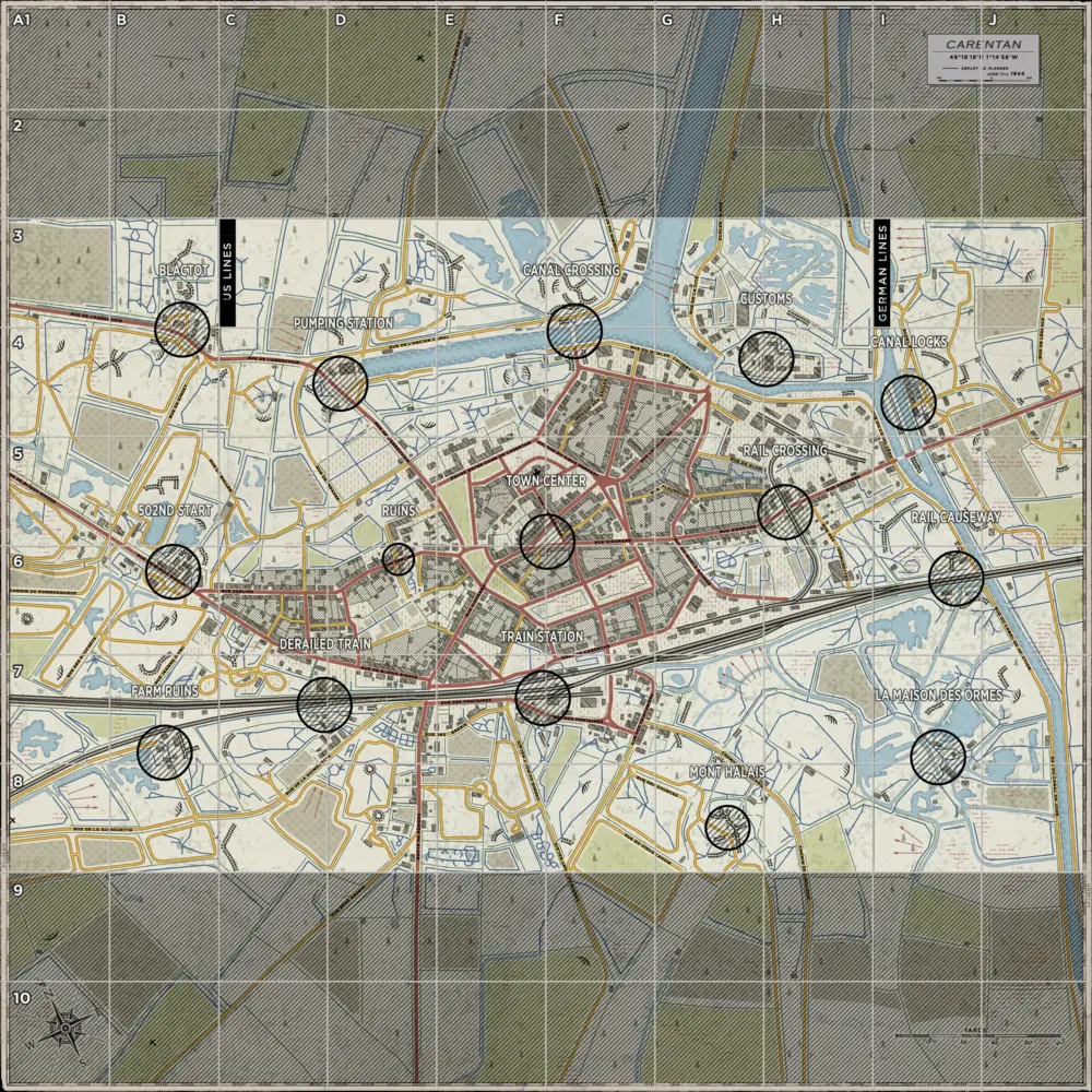 Carentan tactical map