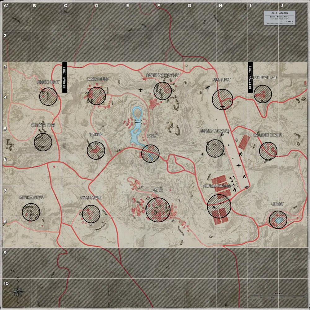 El Alamein tactical map