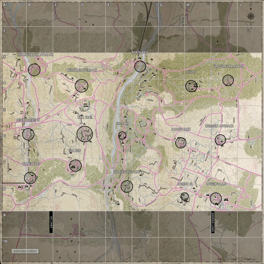 Hürtgen Forest tactical map