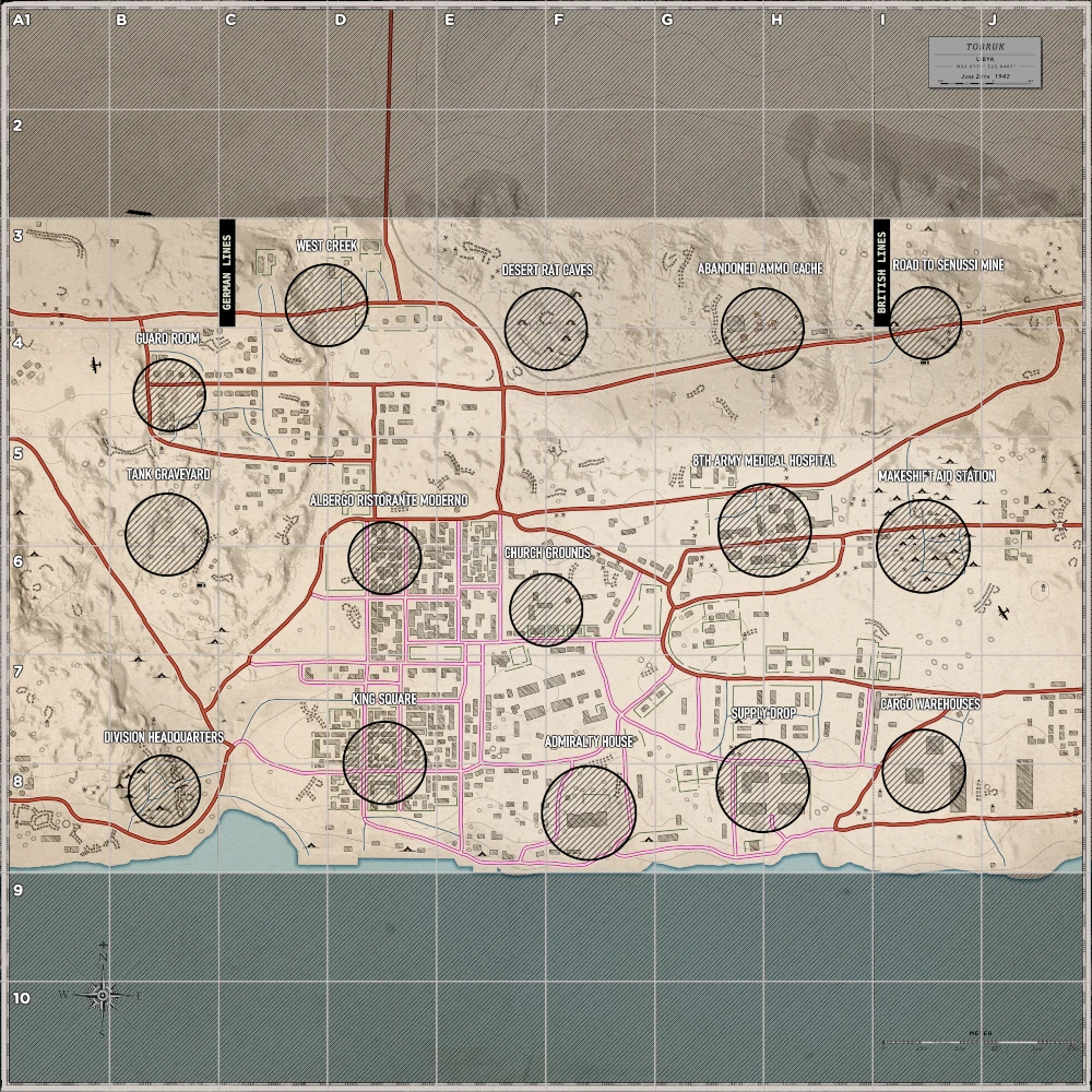 Tobruk tactical map